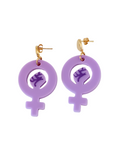 Lavender Woman Symbol Earrings