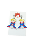 Pendientes Kokeshi El Principito y estrellas