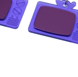 Pendientes Televisores violetas