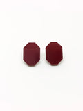 Art Deco octagon button earrings