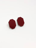 Art Deco octagon button earrings