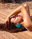Turquoise Circles Maxi Earrings