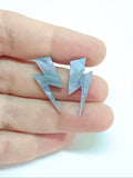 Mini pearly gray Rays earrings