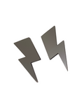 Silver-plated lightning bolt earrings