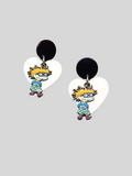 Carlitos and heart earrings