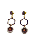 Art Deco flower earrings