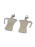 Italian mirror coffee pot earrings