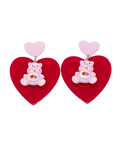 Loving Bear Heart Earrings