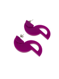 Art Deco earrings with violet waves