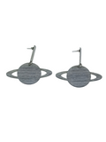 Silver Saturn earrings