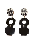 Art Deco Houndstooth Earrings