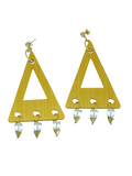 Maxi Art Deco Triangle Earrings