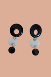 Black and white Art Deco earrings