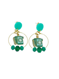 Telephone hoop earrings