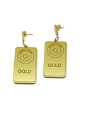 Gold Ingot Earrings