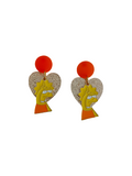 Lisa and heart earrings