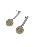 Earrings with a quote from The Little Prince