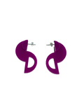 Art Deco earrings with violet waves