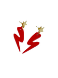 Red Rays Earrings