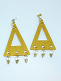 Maxi Art Deco Triangle Earrings