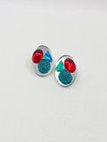 Art Deco oval earrings