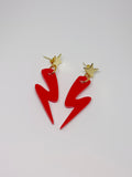 Red Rays Earrings