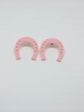 Pink Horseshoe Earrings