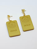 Gold Ingot Earrings