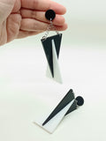 Black and white maxi earrings