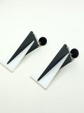 Black and white maxi earrings