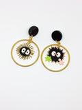 Susuwatari and hoop earrings