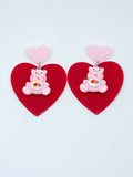 Loving Bear Heart Earrings
