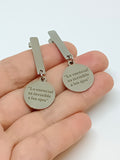 Earrings with a quote from The Little Prince