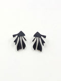 Black algae earrings