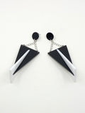 Black and white maxi earrings