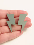 Silver lightning bolt earrings