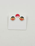 Epi mini button earrings