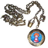 Collar locket Kokeshi Ponyo