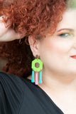 Art Deco octagon G earrings