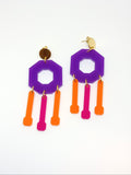 Art Deco octagon G earrings