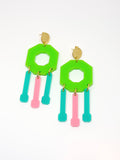 Art Deco octagon G earrings
