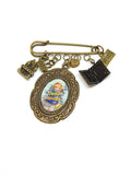 Broche imperdible kokeshi Rapunzel