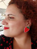 Pendientes Fresas