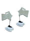 Mirror coffee makers and cups earrings