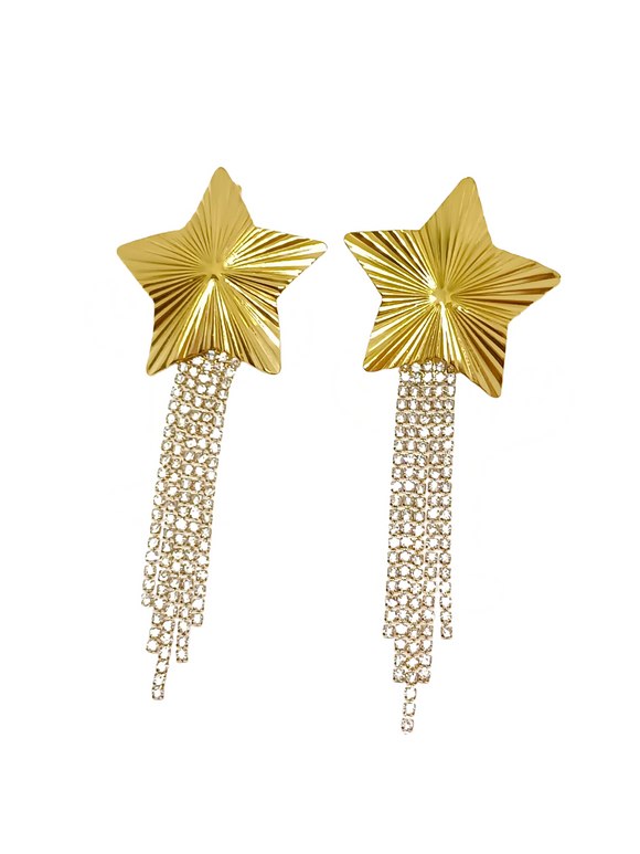 Glam earrings Golden stars