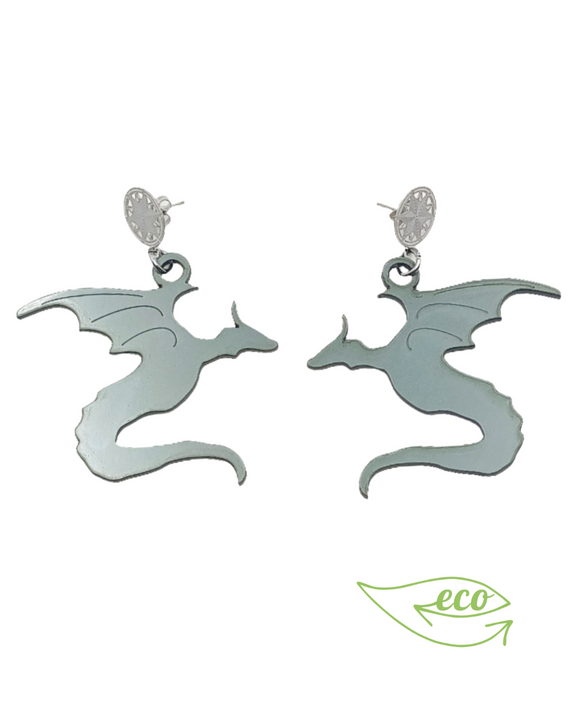 Pendientes Alas de hierro - dragones