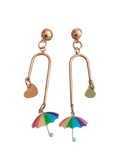 Pendientes Paraguas arcoiris