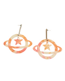Pendientes maxi Saturno y estrellas