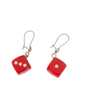 Pendientes Dados rojos
