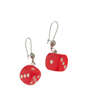 Pendientes Dados rojos